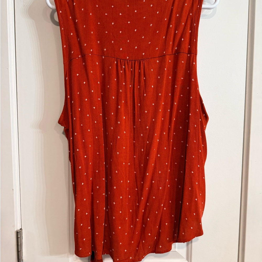 Universal Thread Rust Red Sleeveless Wrap Blouse … - image 6